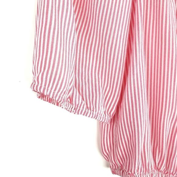 Forever 21》Candy Stripe Off The Shoulder Crop Top - Picture 4 of 10